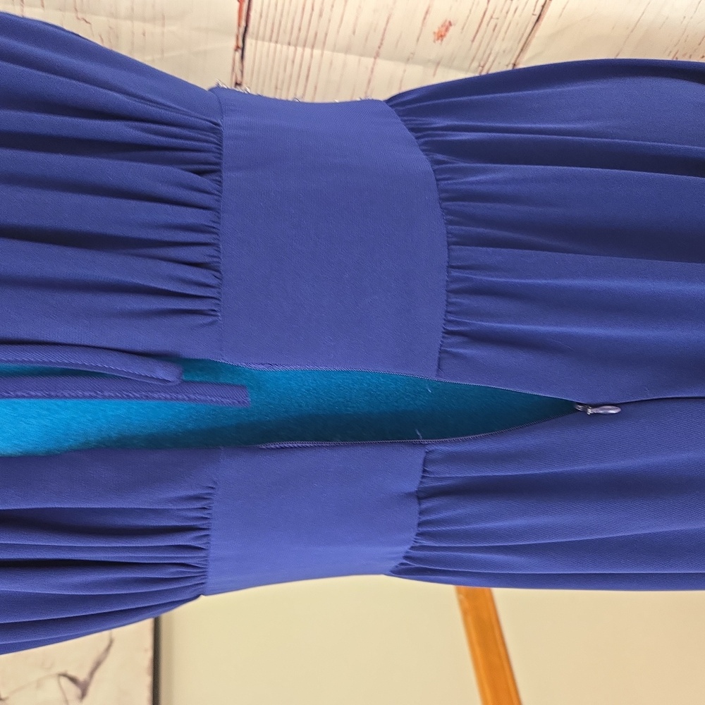 R & M Richards Long Halter Dress With Rhinetone Waistline Size 10 - Picture 14 of 17